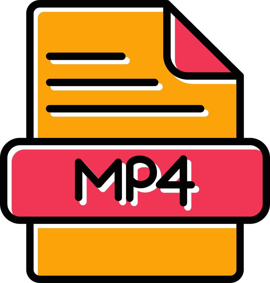 icono de vector de mp4