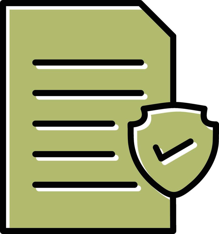 icono de vector de protección de archivos