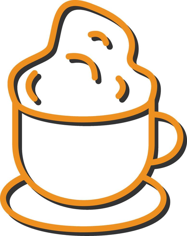 icono de vector de café cremoso