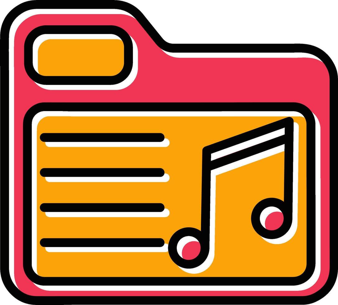 Music Folder Vector Icon