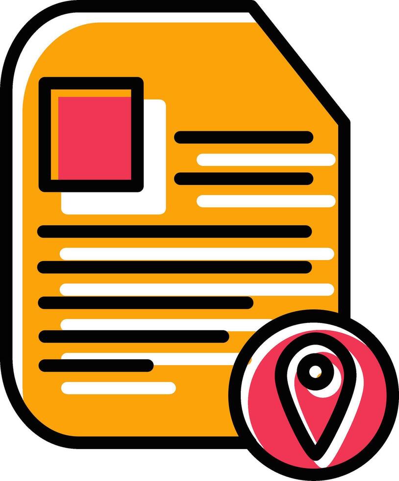 Document Location Vector Icon