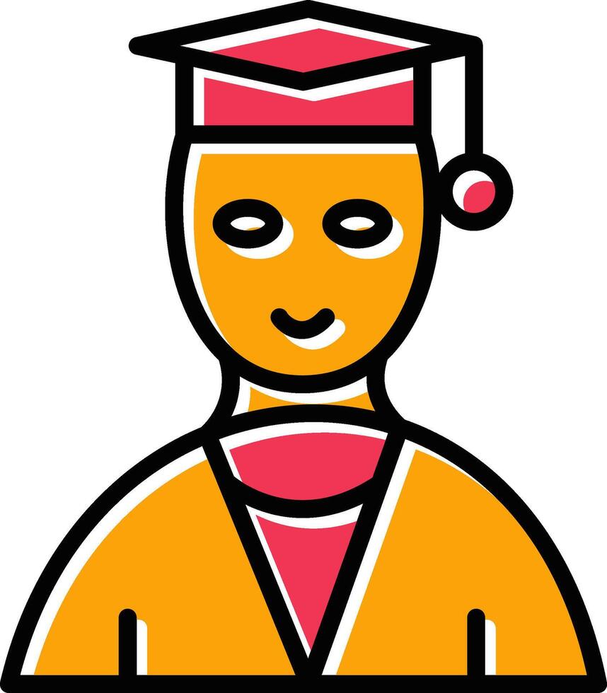 masculino graduado vector icono