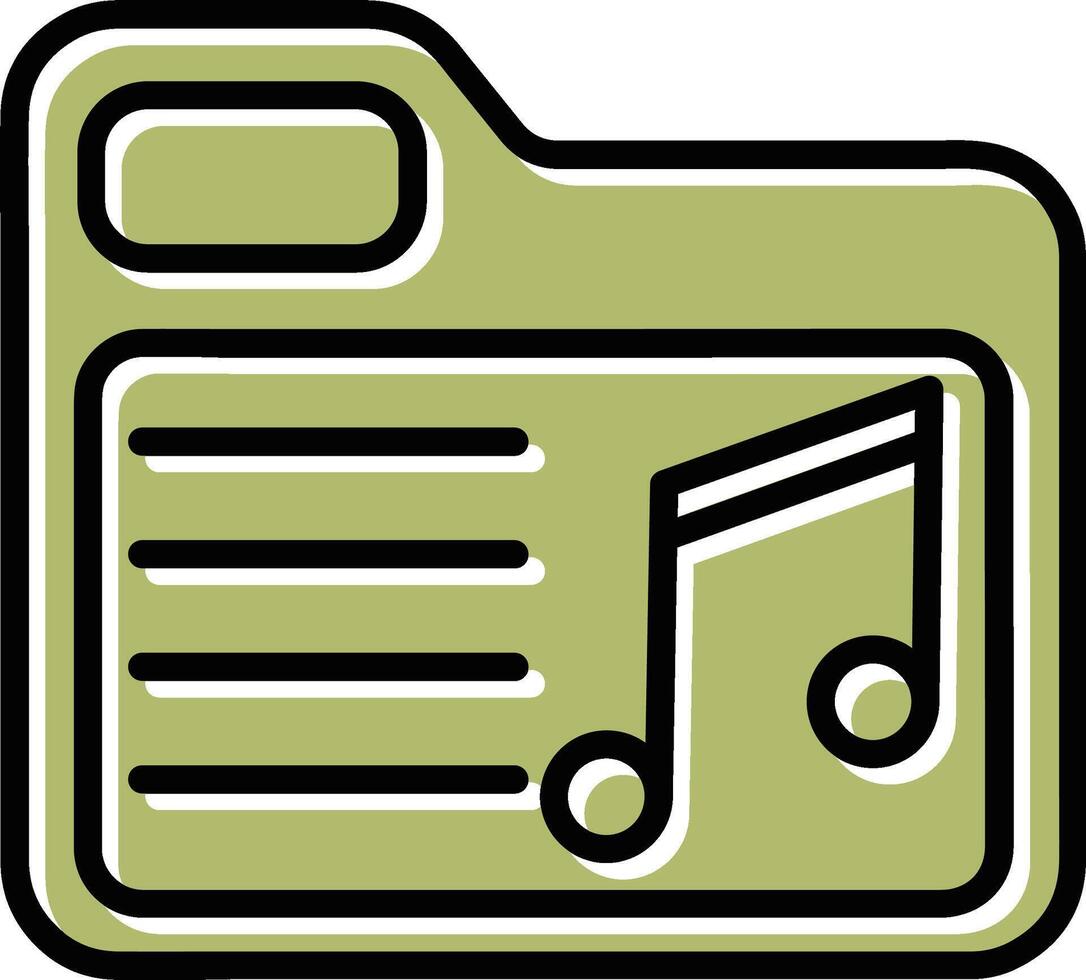 Music Folder Vector Icon