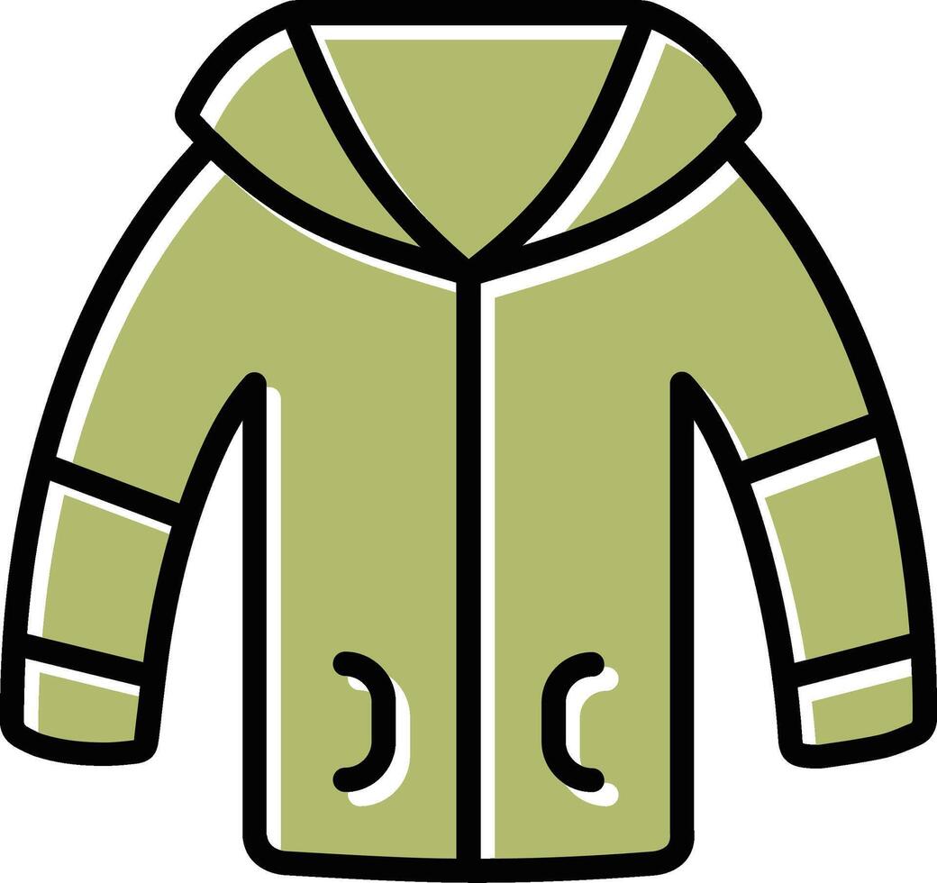 icono de vector de chaqueta de invierno