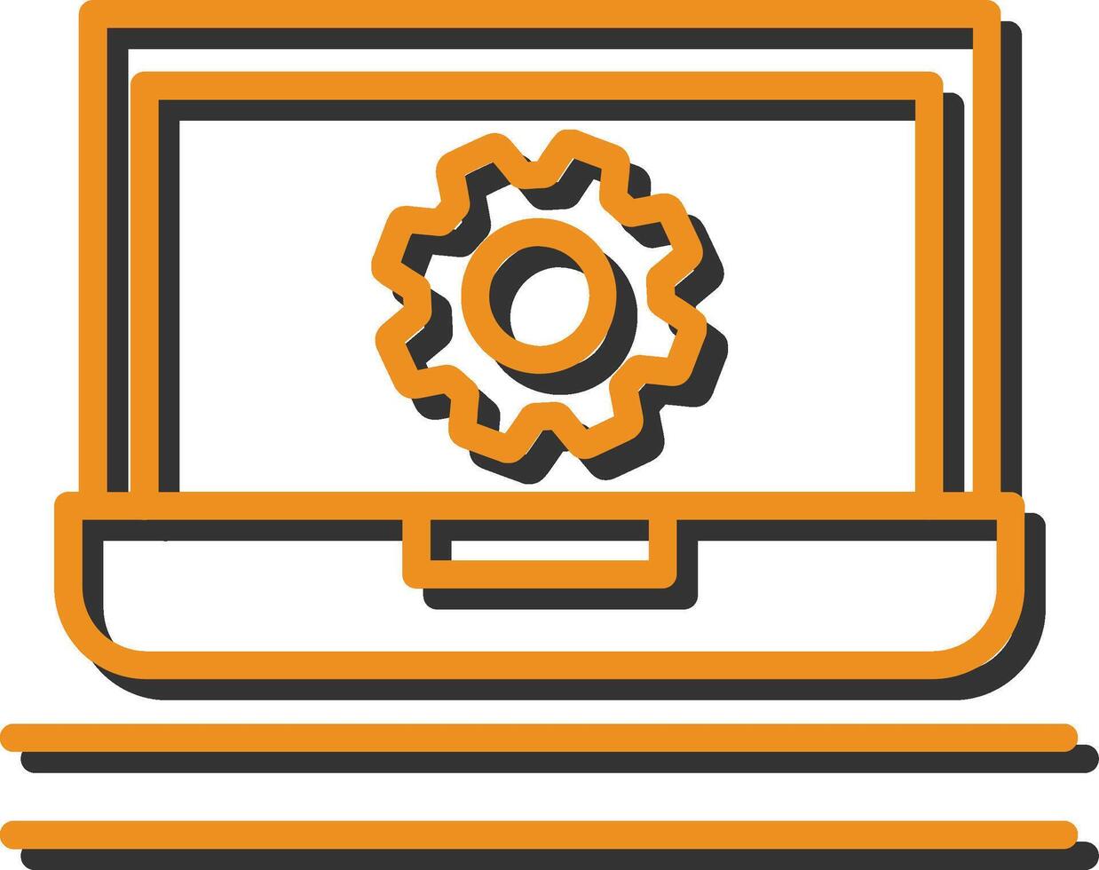 Laptop Setting Vector Icon