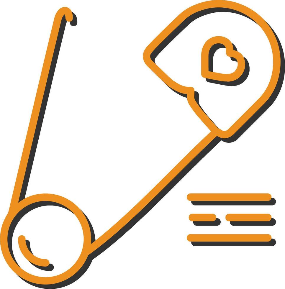 Safety Pin Vector Icon