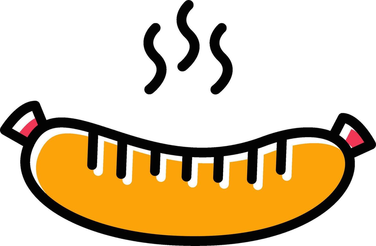 Hot Sausage Vector Icon