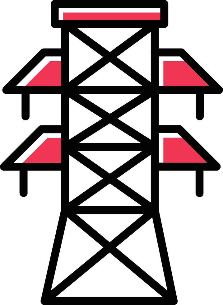 icono de vector de torre de electricidad