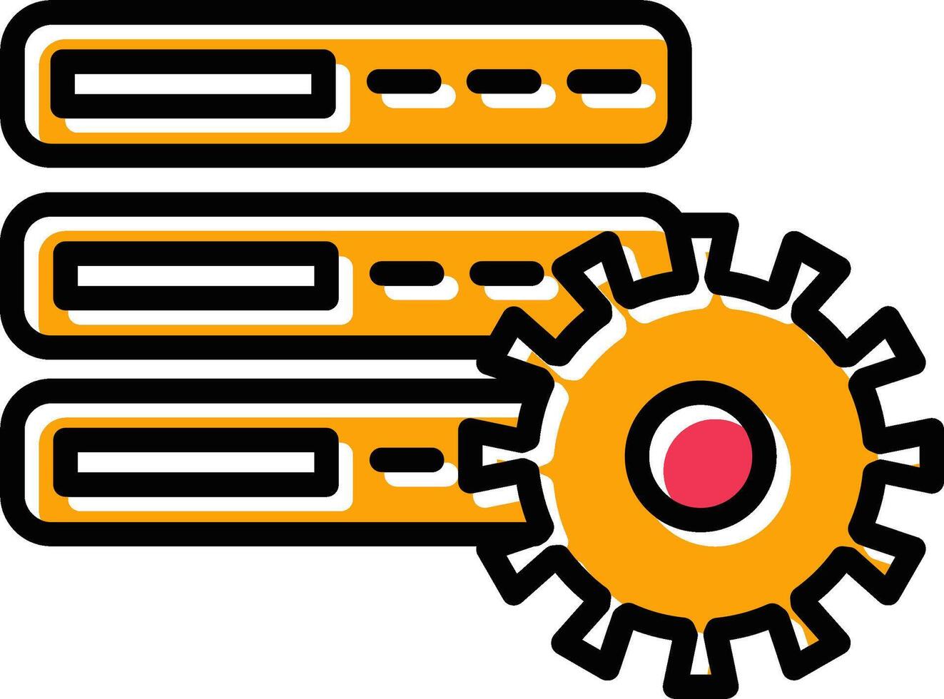 icono de vector de configuración de base de datos