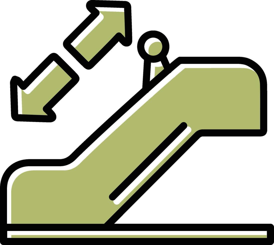 Horizontal Escalator Vector Icon
