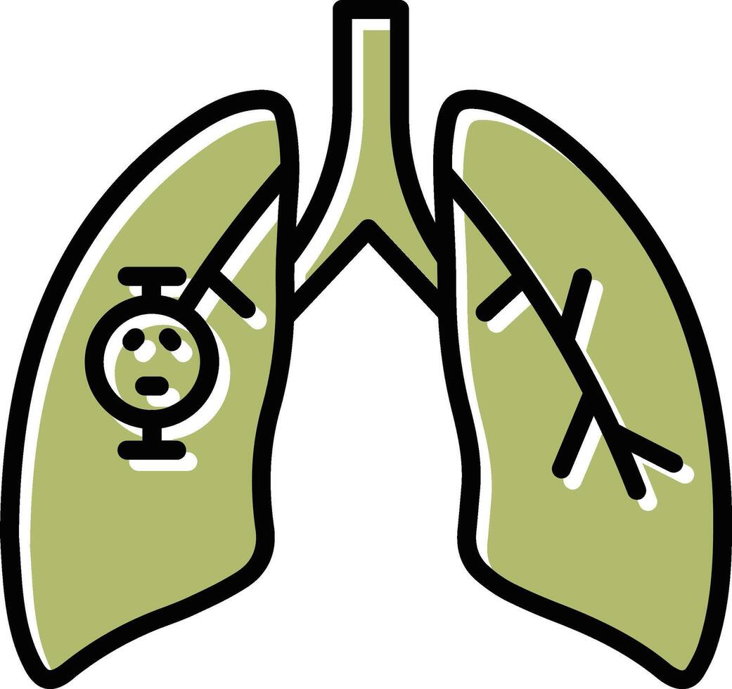 Lung Cancer Vector Icon