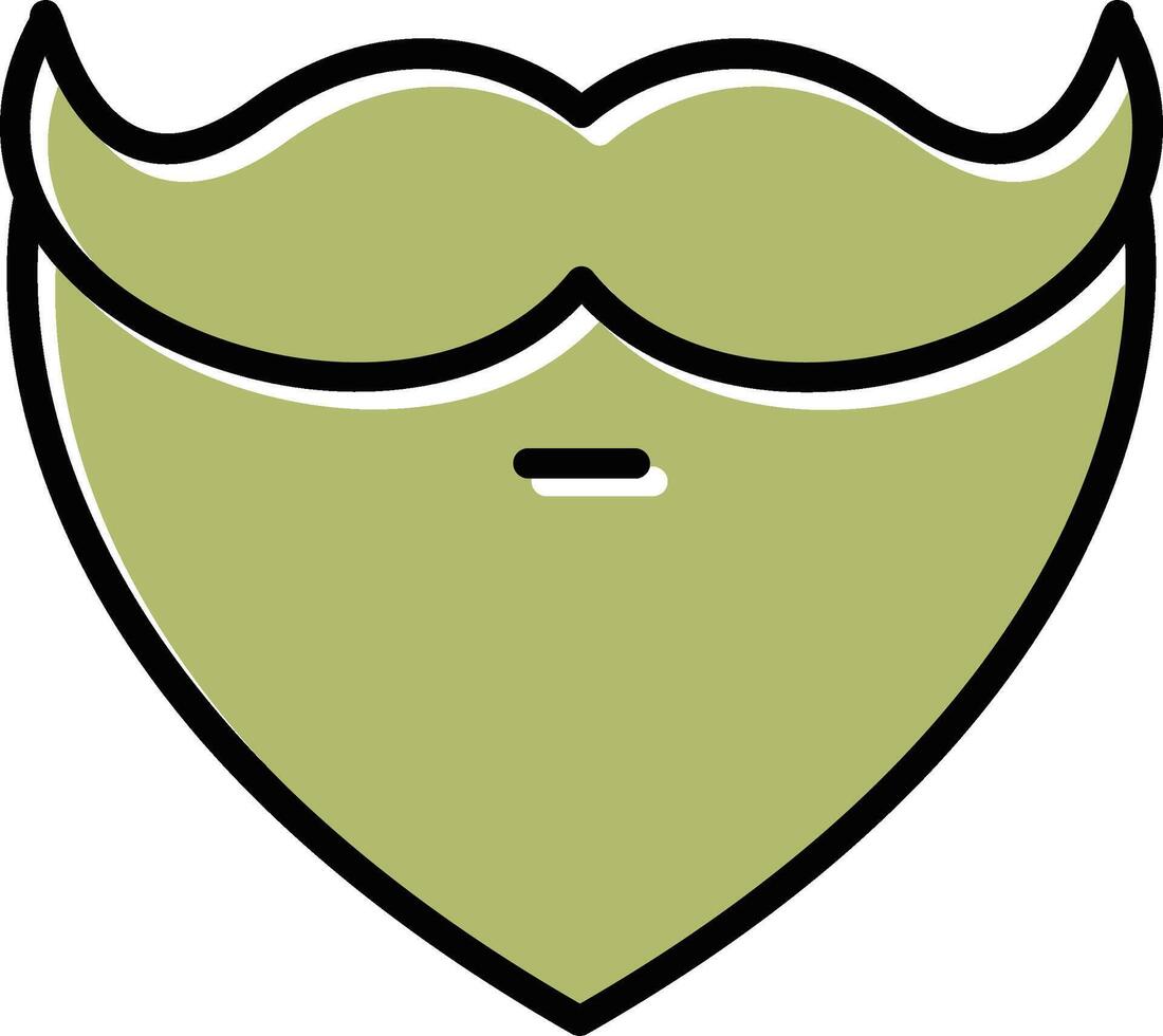 barba y Bigote yo vector icono