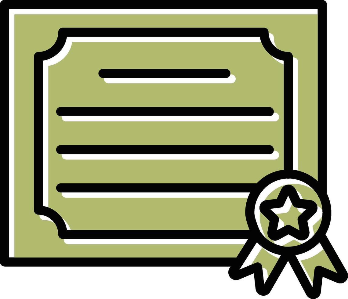 icono de vector de certificado