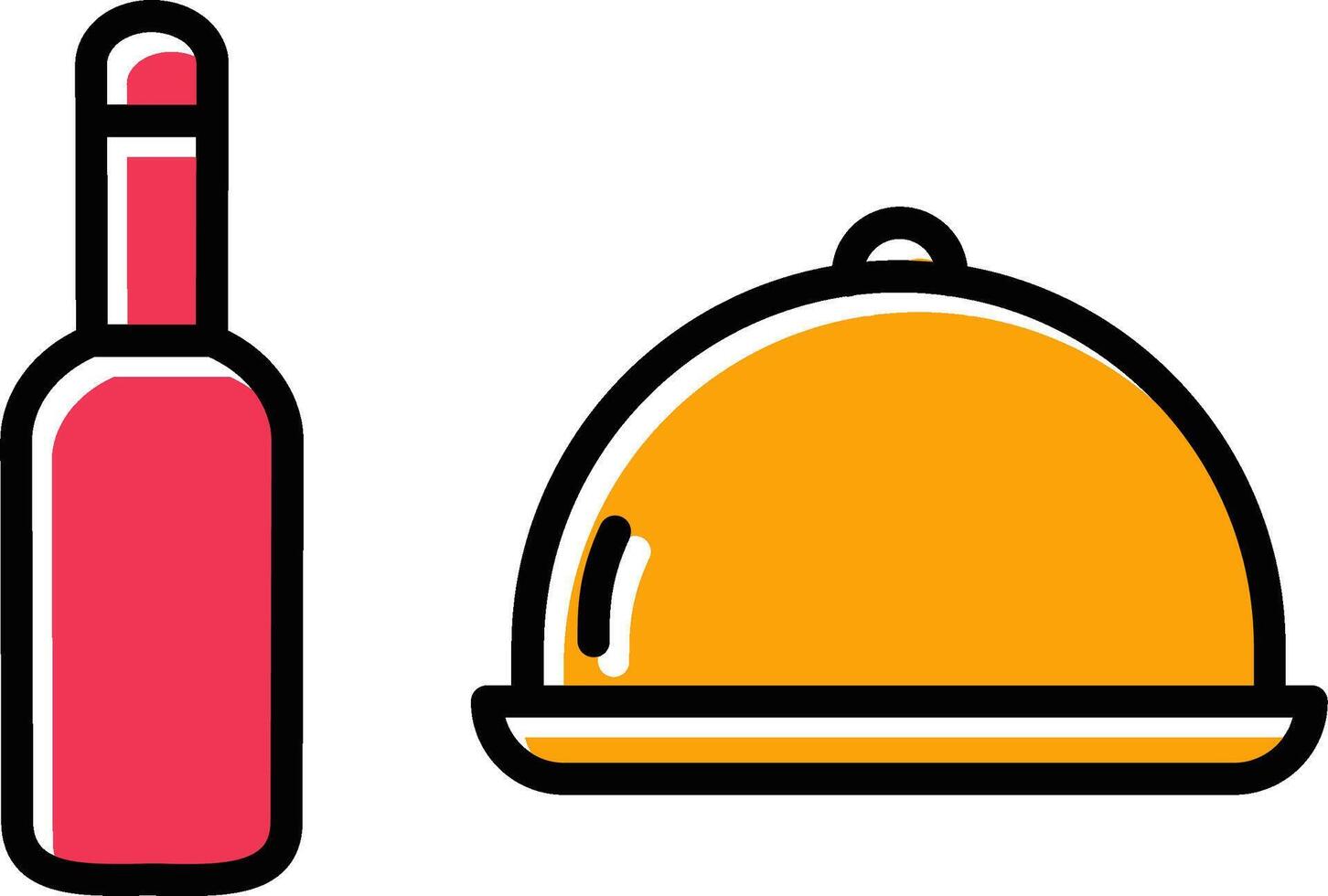 icono de vector de comida y cerveza