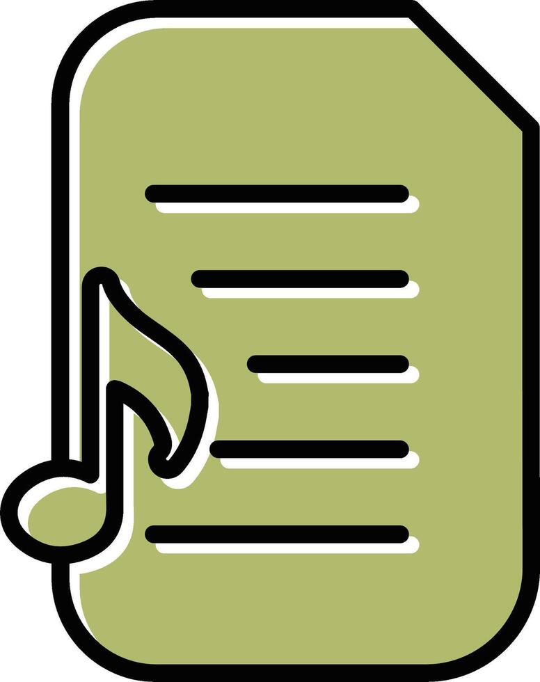 audio documento vector icono