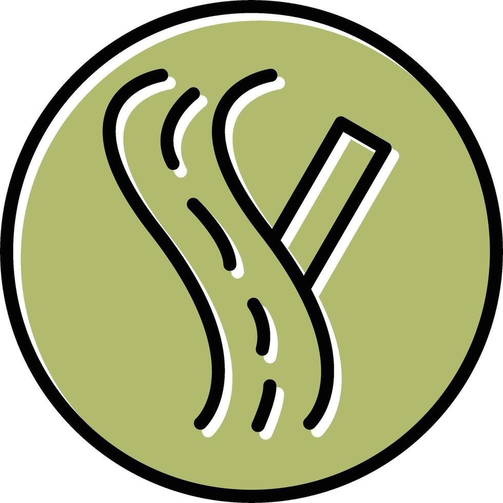 Linked Road Sign Vector Icon