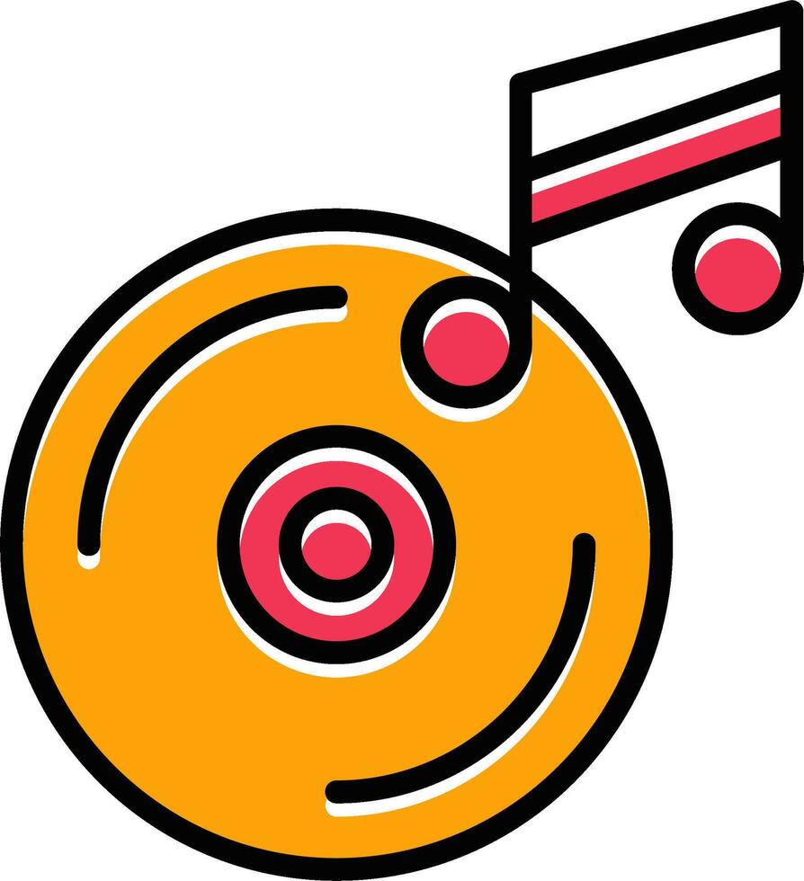 icono de vector de cd de música