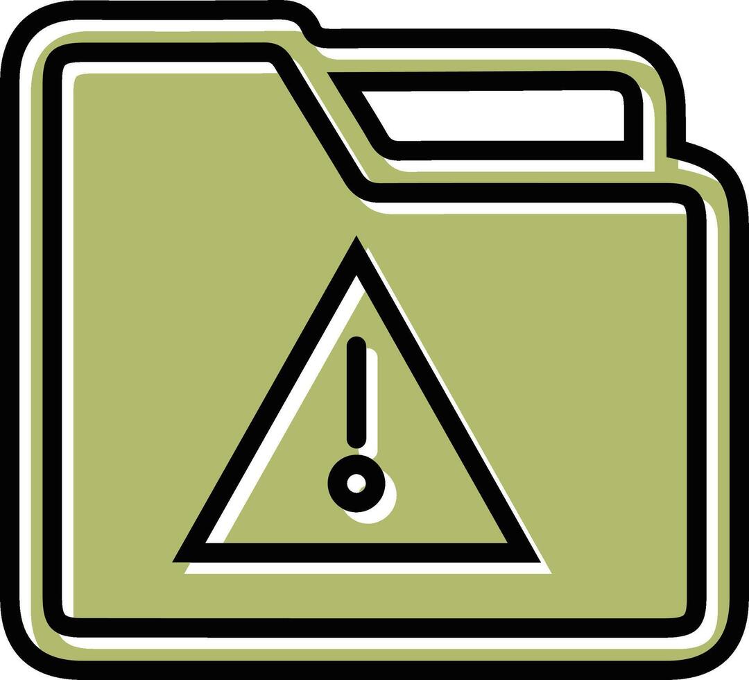 alerta carpeta vector icono