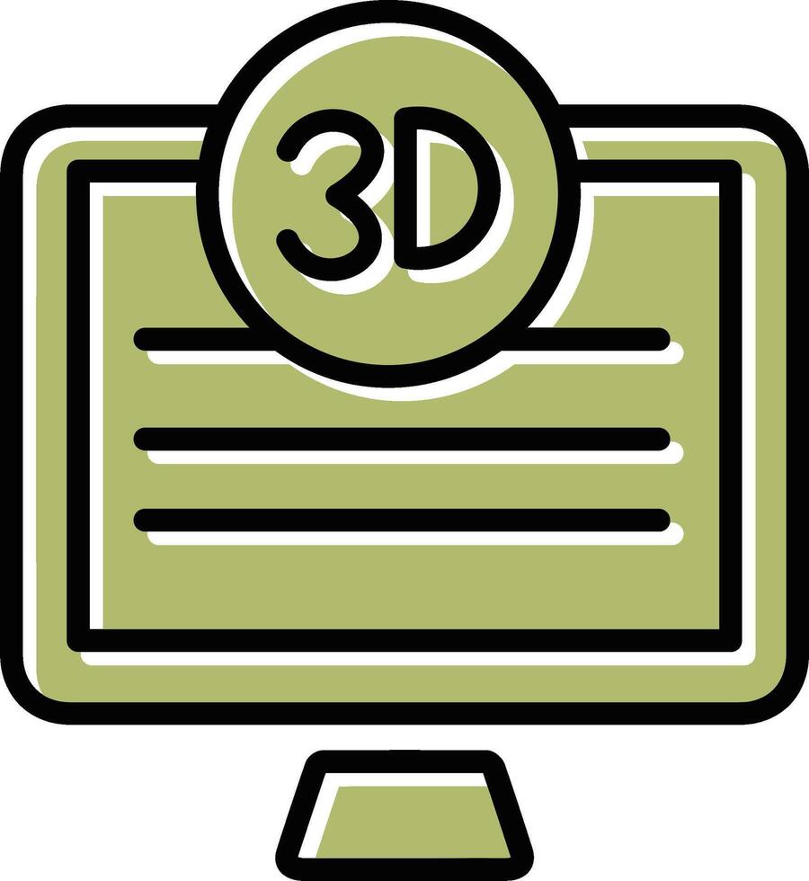 3D Quality Screen Vector Icon