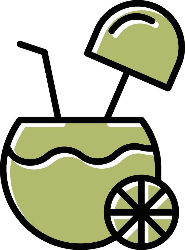 Coconut Drink Vector Icon