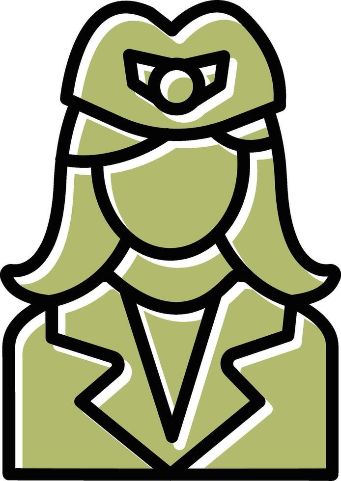 Flight Attendant Vector Icon