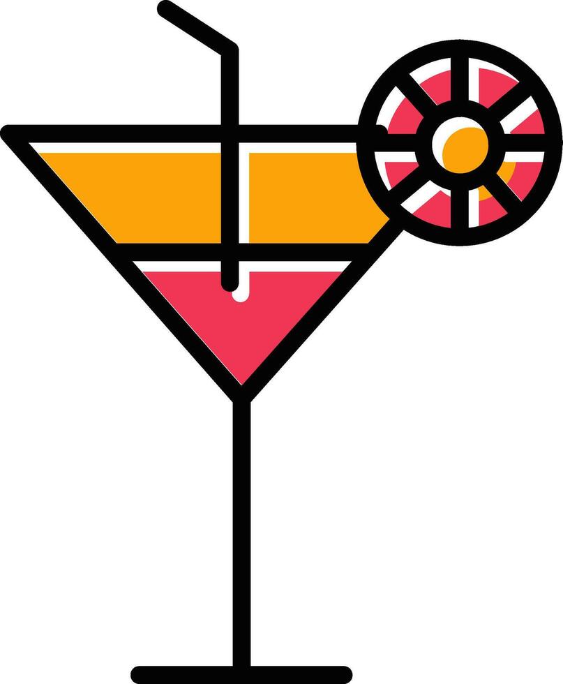 icono de vector de bebida cóctel
