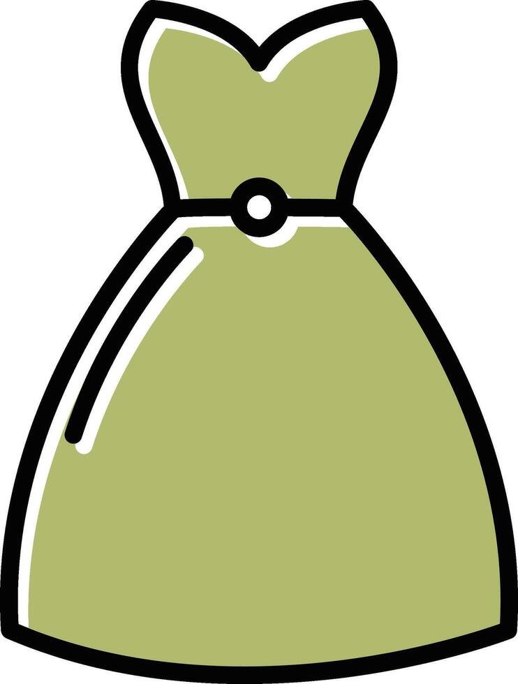 Cocktail Dress Vector Icon