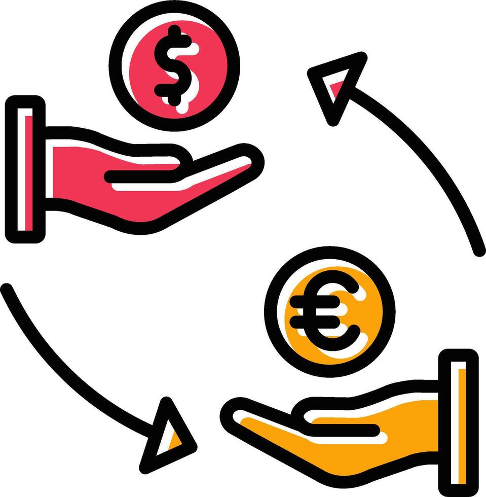 Dollar to Euro Vector Icon