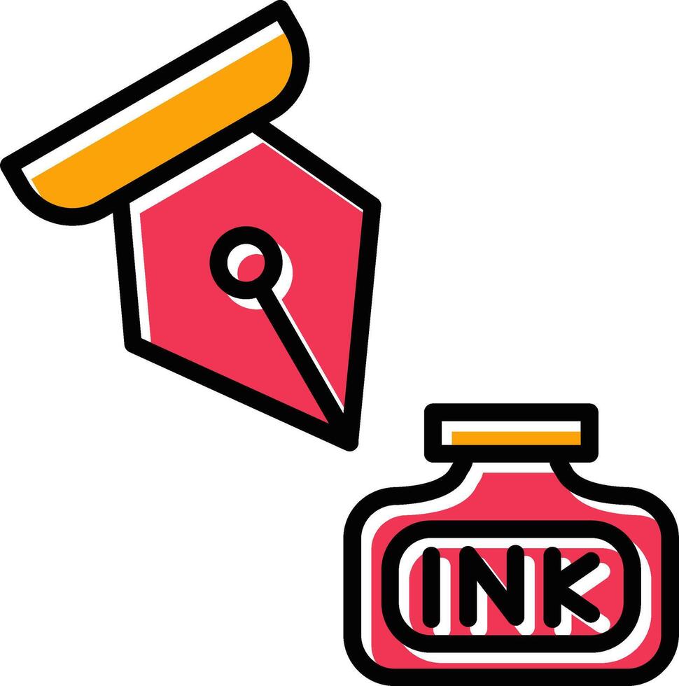 Ink and Pen Vector Icon