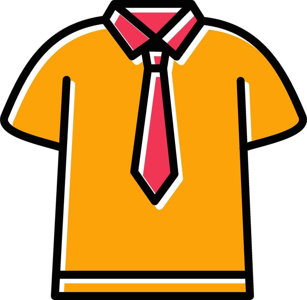 icono de vector de camisa y corbata