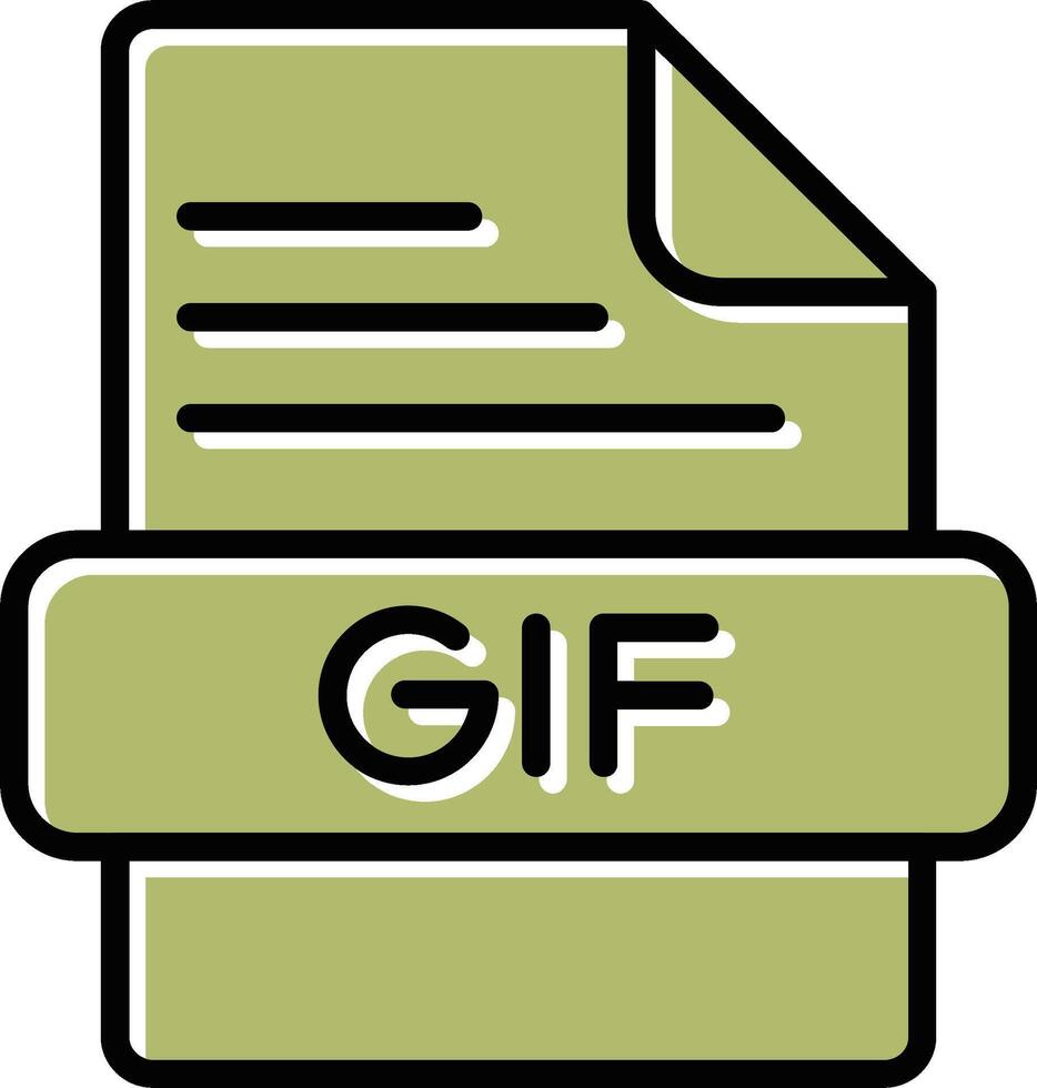 icono de vector de gif