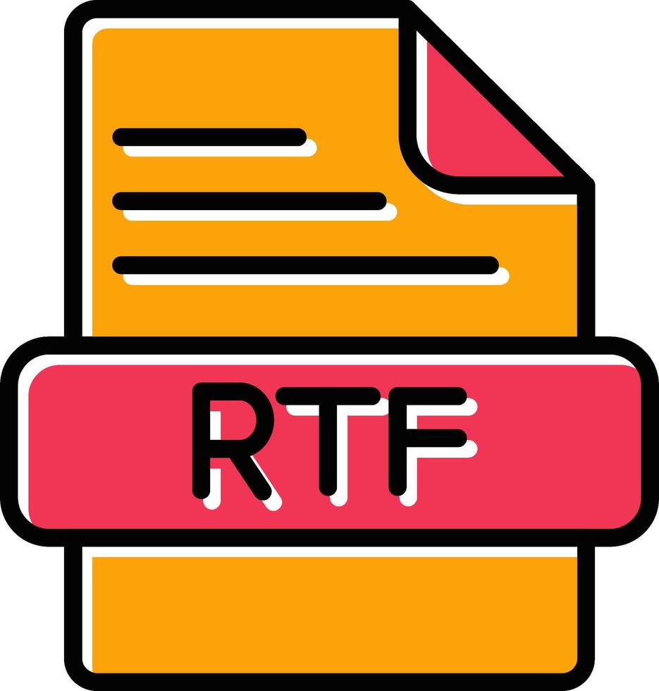 icono de vector rtf