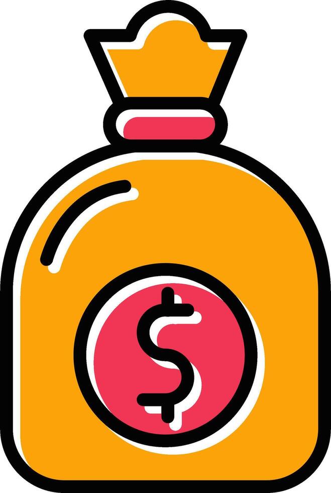 icono de vector de bolsa de dinero