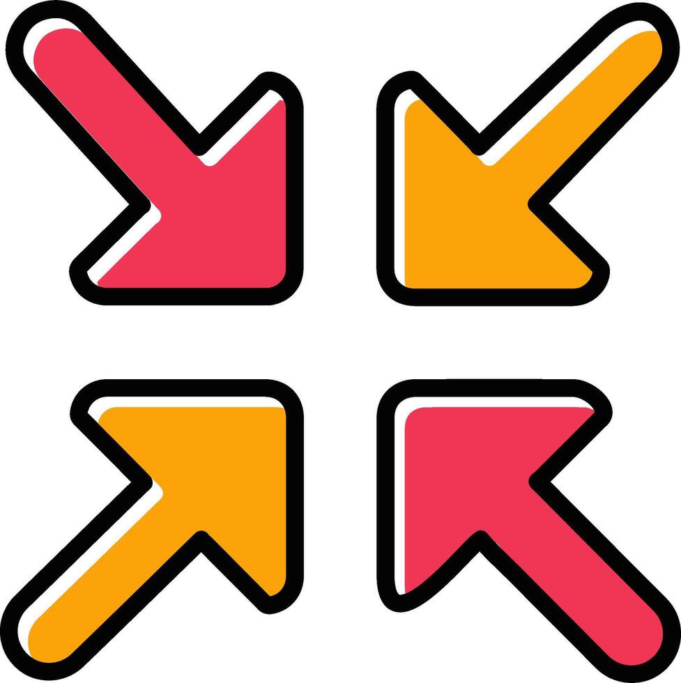 Reduce Arrow Vector Icon