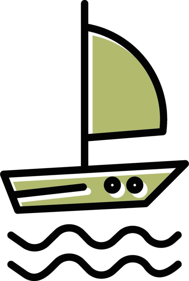 icono de vector de barco