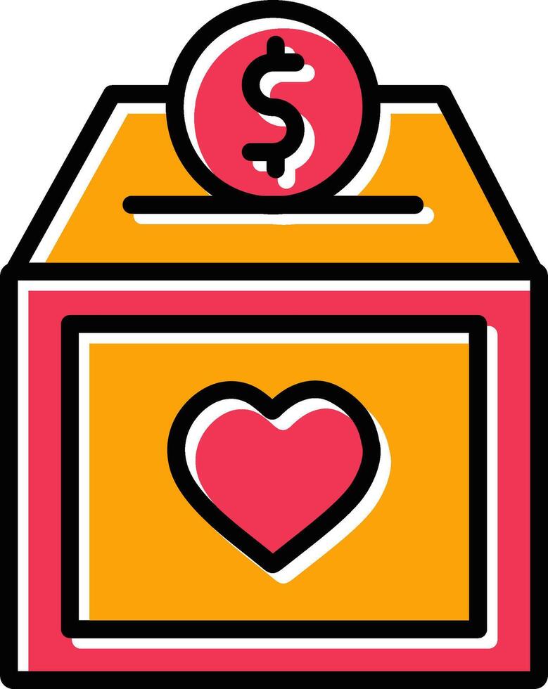 Charity Box Vector Icon