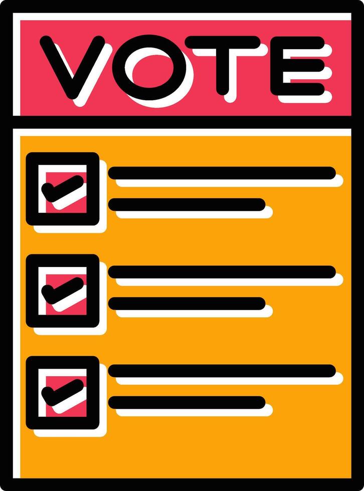 Ballot Paper Vector Icon