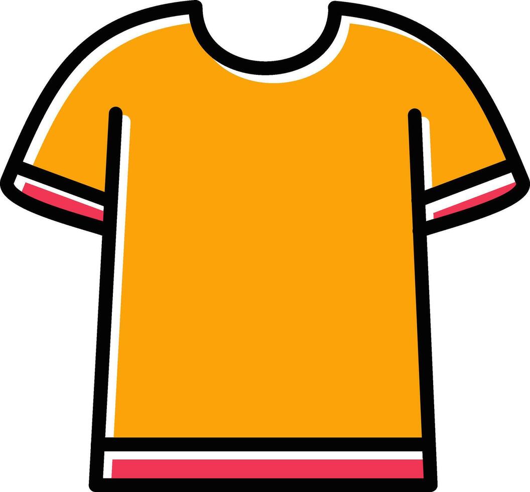T Shirt with Lines Vector Icon