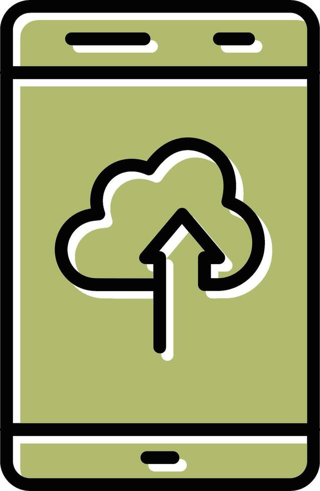 Cloud with Upward Arrow Vector Icon