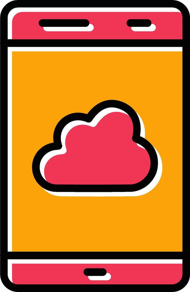 icono de vector de nube