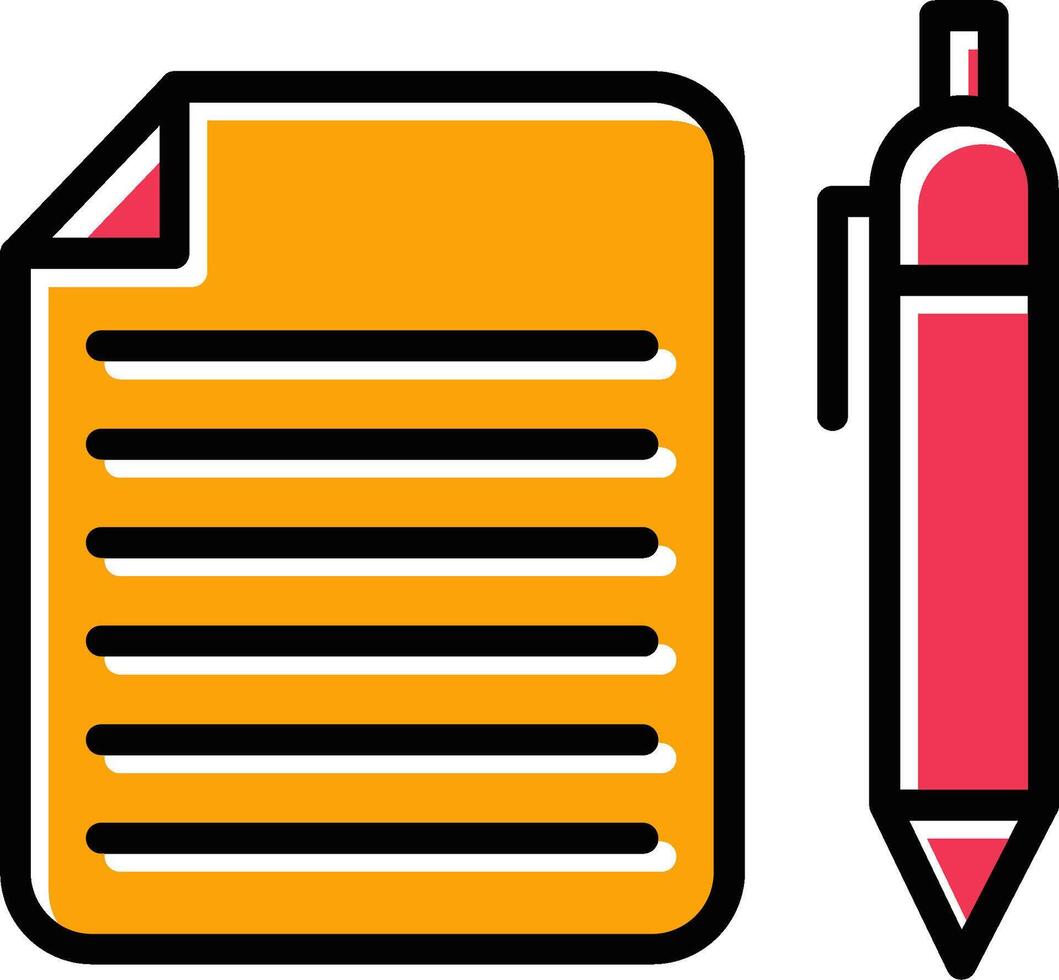 Documents and Pen Vector Icon