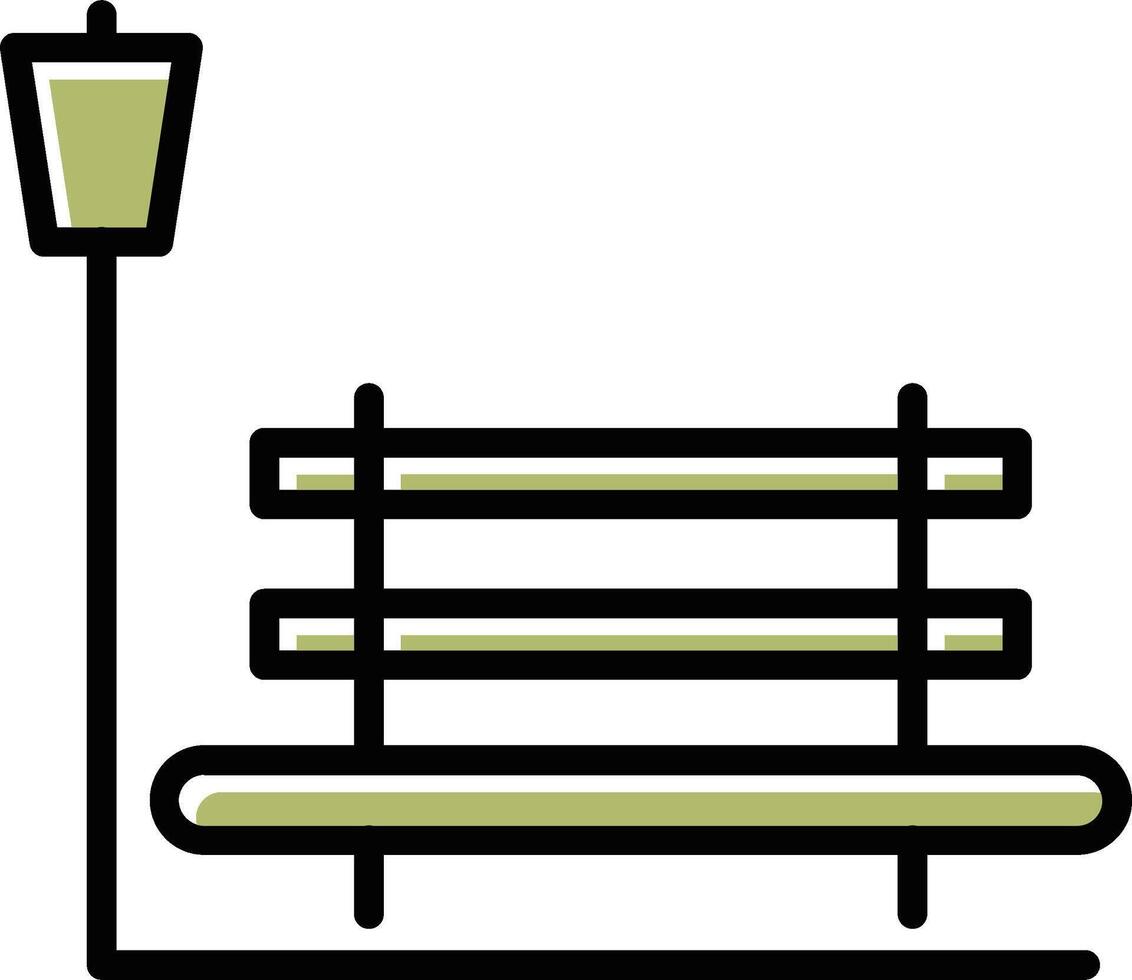 Relaxation Bench Vector Icon