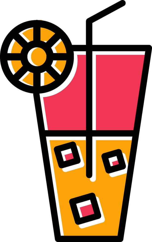 Rainbow Drink Vector Icon