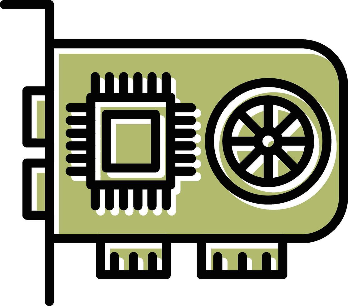 icono de vector de gpu