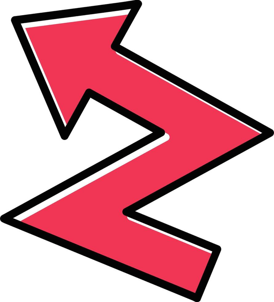 ZigZag Arrow Vector Icon