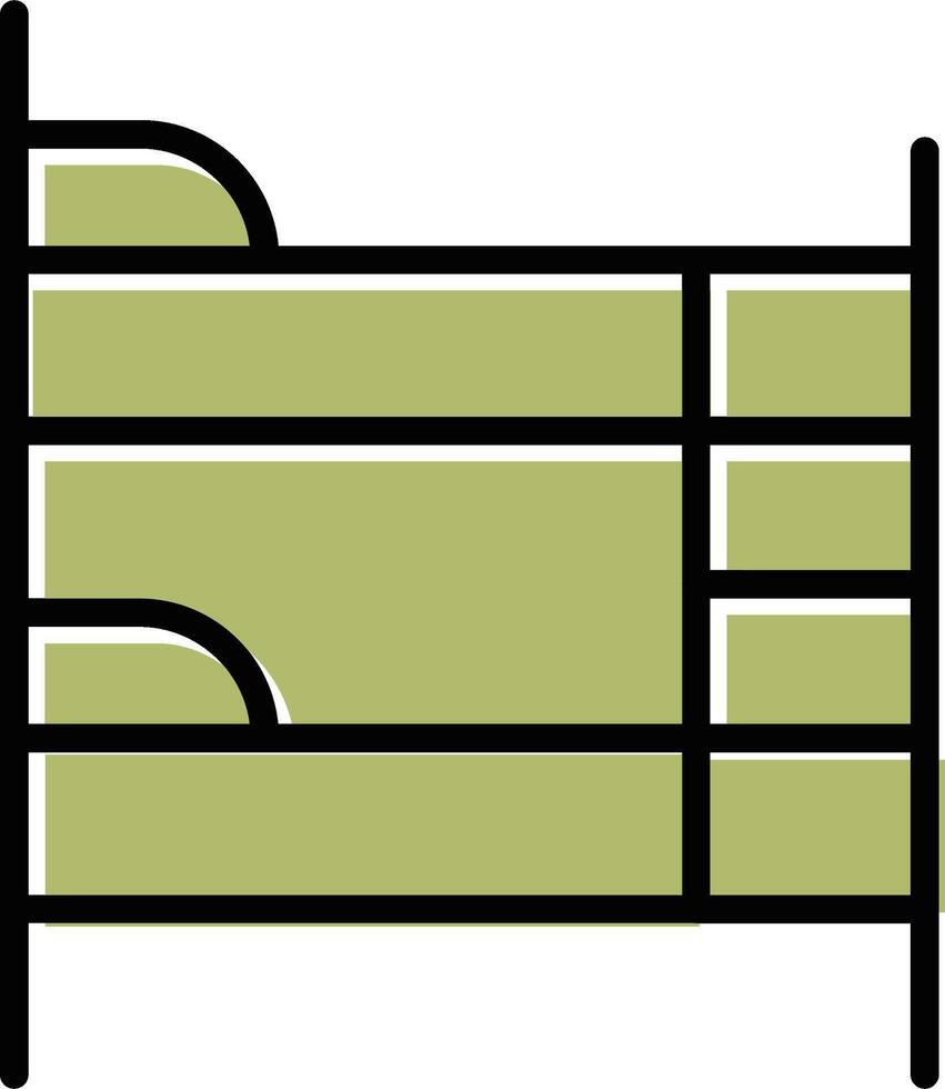 Bunk bed Vector Icon