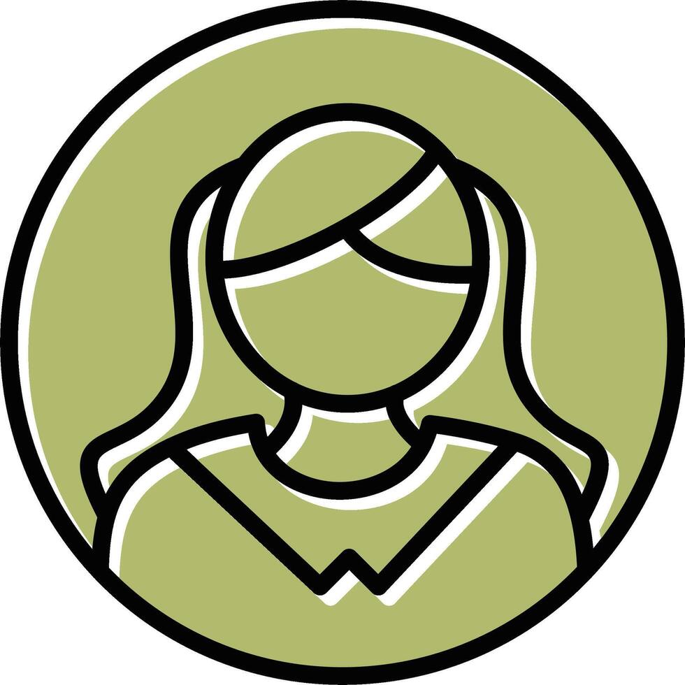Female Profile Vector Icon