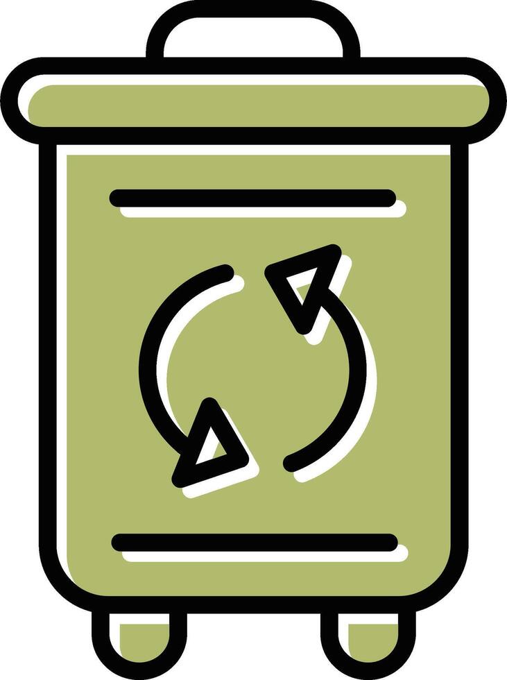 icono de vector de papelera de reciclaje