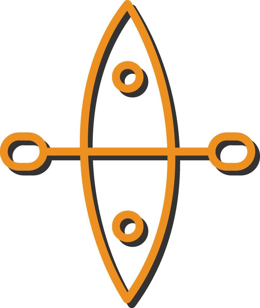 icono de vector de kayak