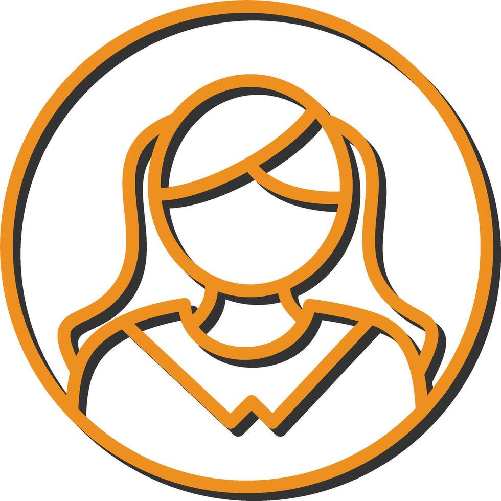Female Profile Vector Icon